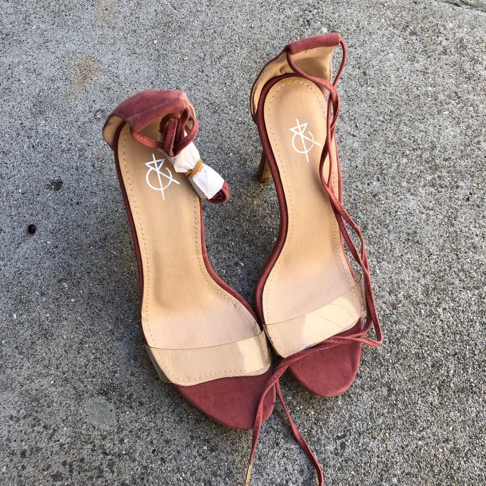 Rose Strap Heel Transparent